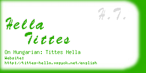 hella tittes business card